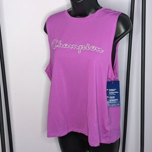 Champion quick dry workout tank top purple size women's large NWT